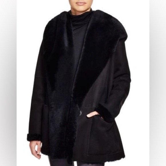 VINCE Hooded Shearling Coat - Picture 11 of 11